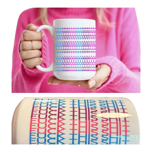Hidden Words Coffee Mug. Available in Colour OR Black Font