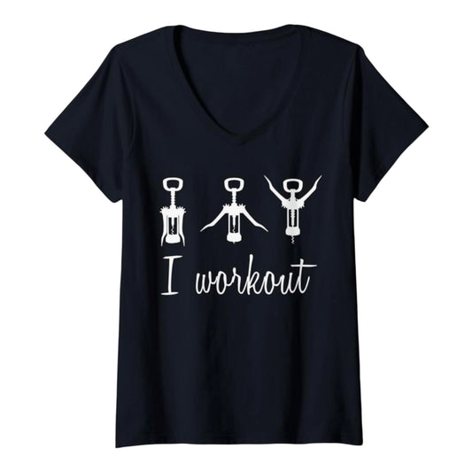 I WORKOUT V-Neck T-Shirt