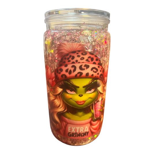 Extra Grinchy 16oz Snowglobe Cup