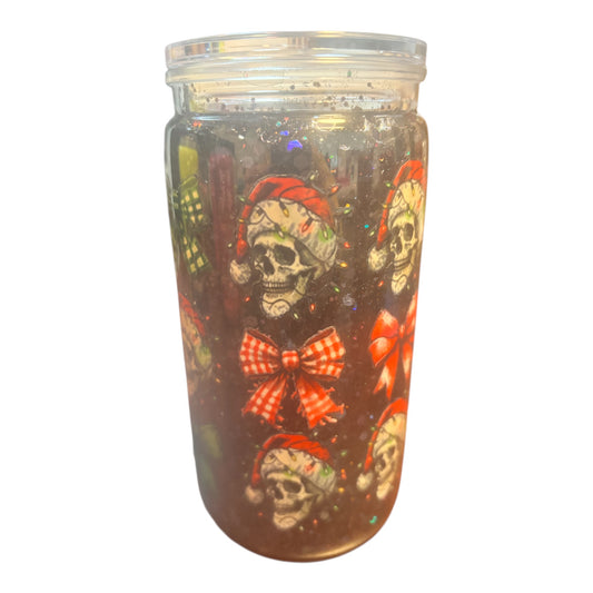 Skulls & Bows 16oz Snowglobe Cup