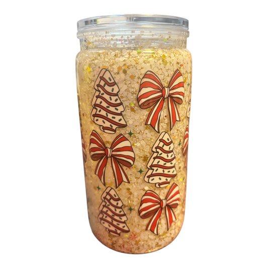 Bows & Trees 16oz Snowglobe Cup