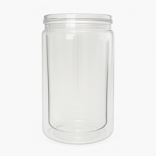 Resized glass jar with original proportions