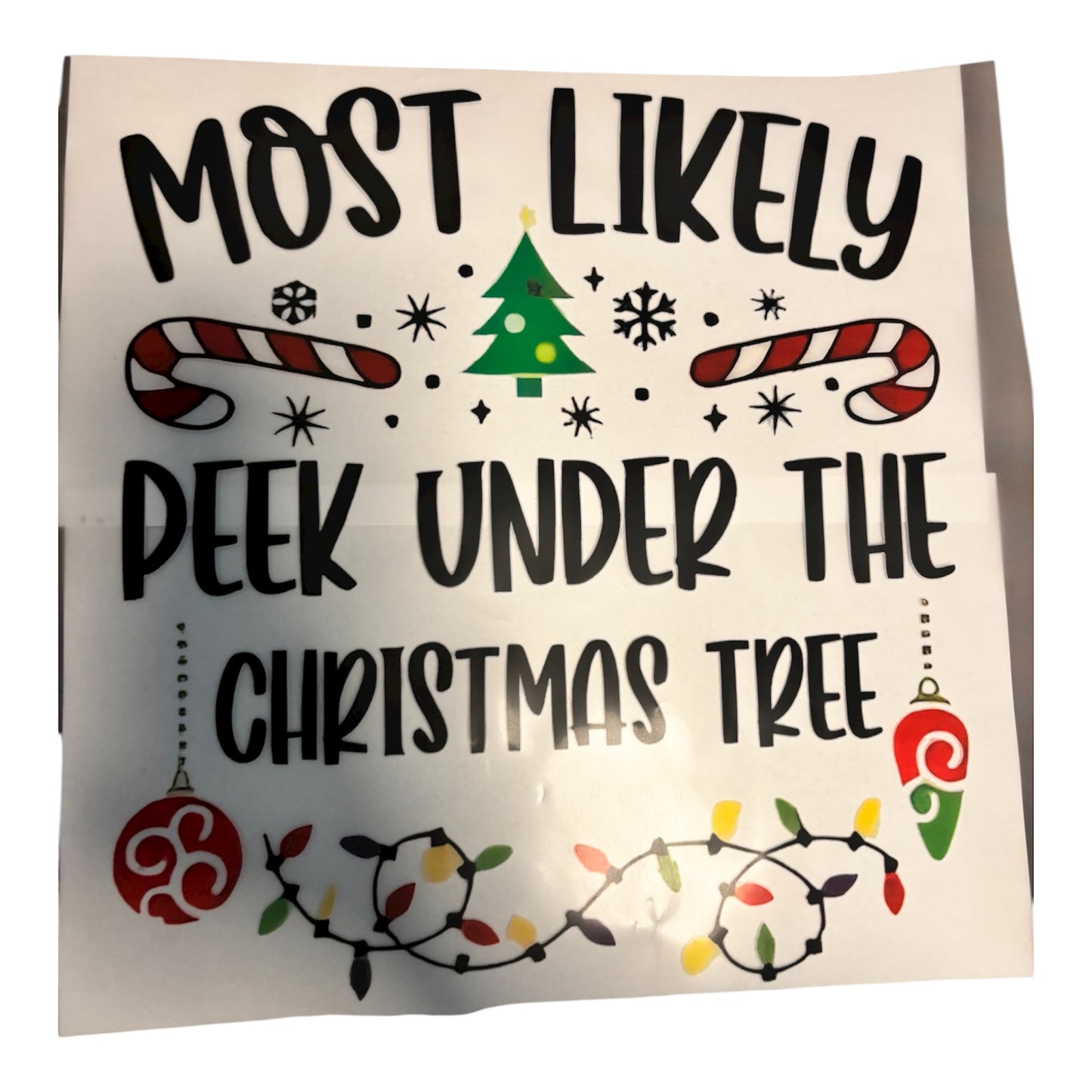 Most Likely Peek Under The Christmas Tree