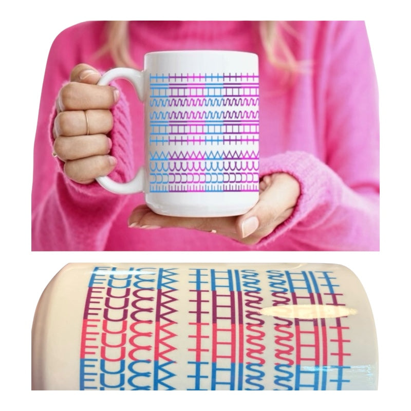 Hidden Words Coffee Mug. Available in Colour OR Black Font
